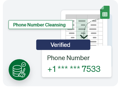 Phone number cleansing service